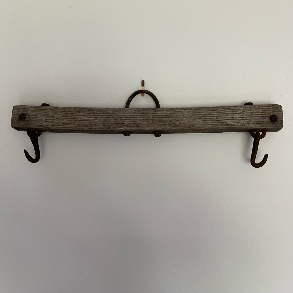 vintage single tree wood farm yoke horse mule ox leader bar